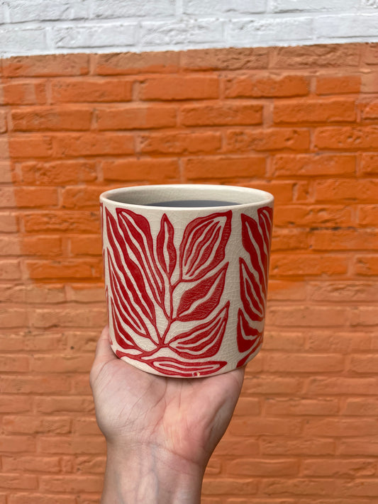 Sierpot tekening rood D12cm
