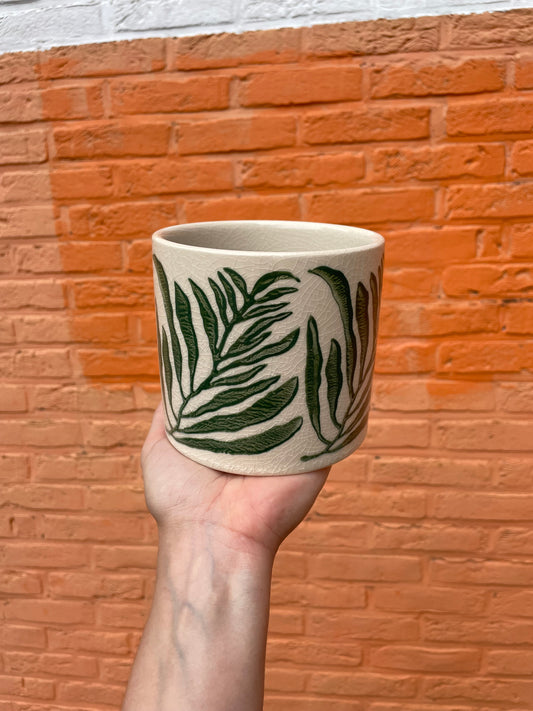 Sierpot tekening groen D12cm