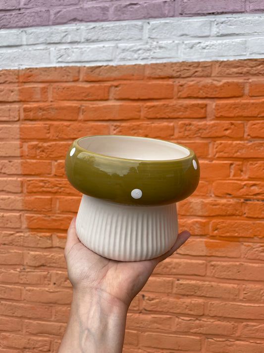 Sierpot paddenstoel groen D12cm