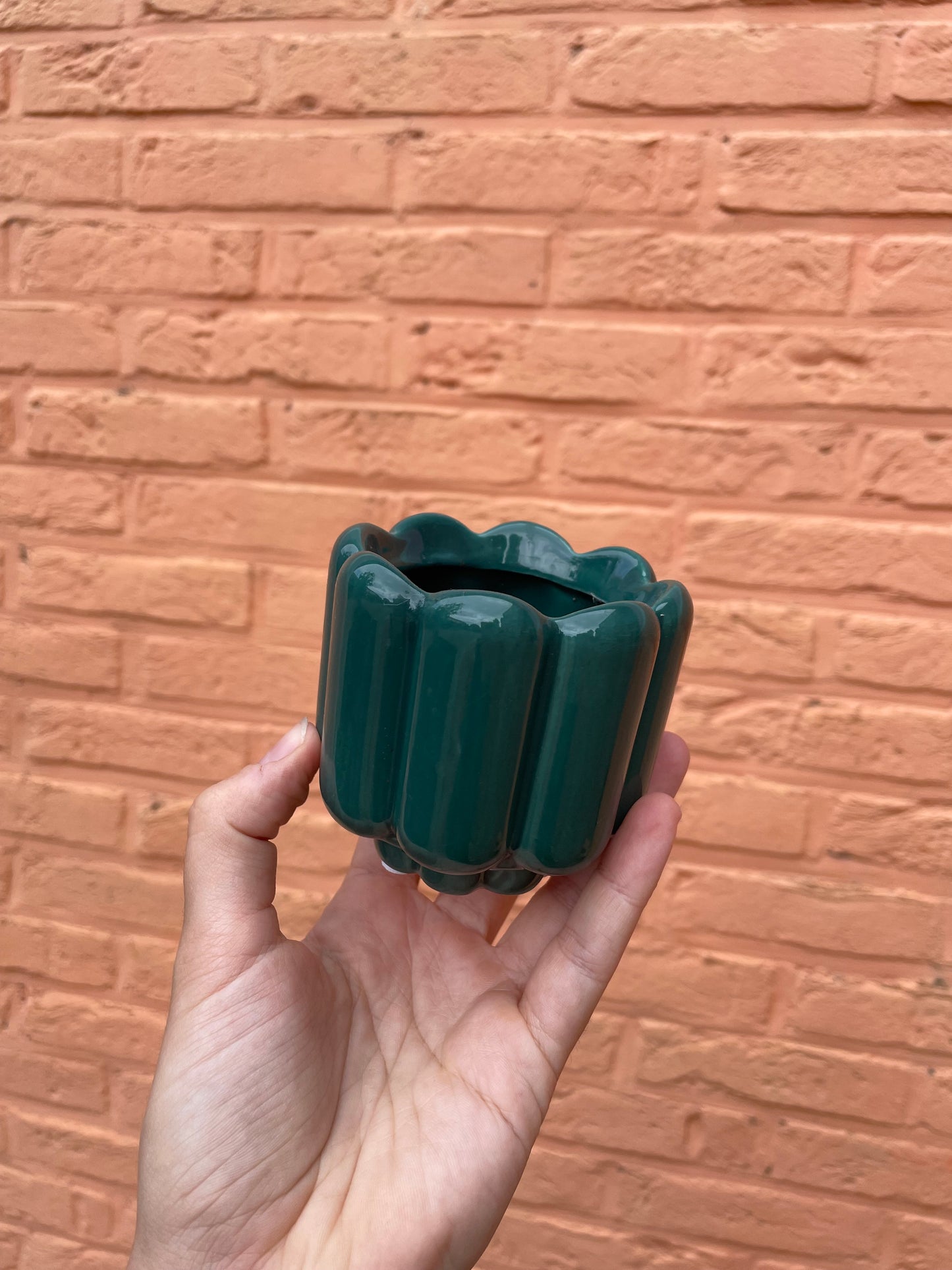 Klein sierpotje donker groen