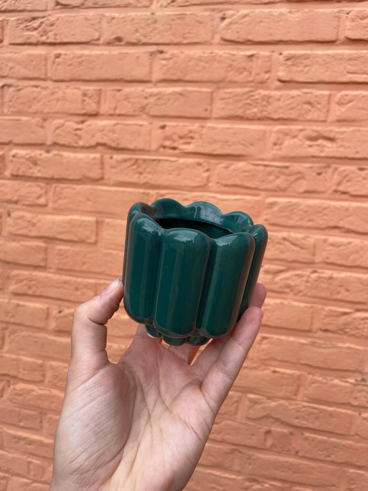 Klein sierpotje donker groen